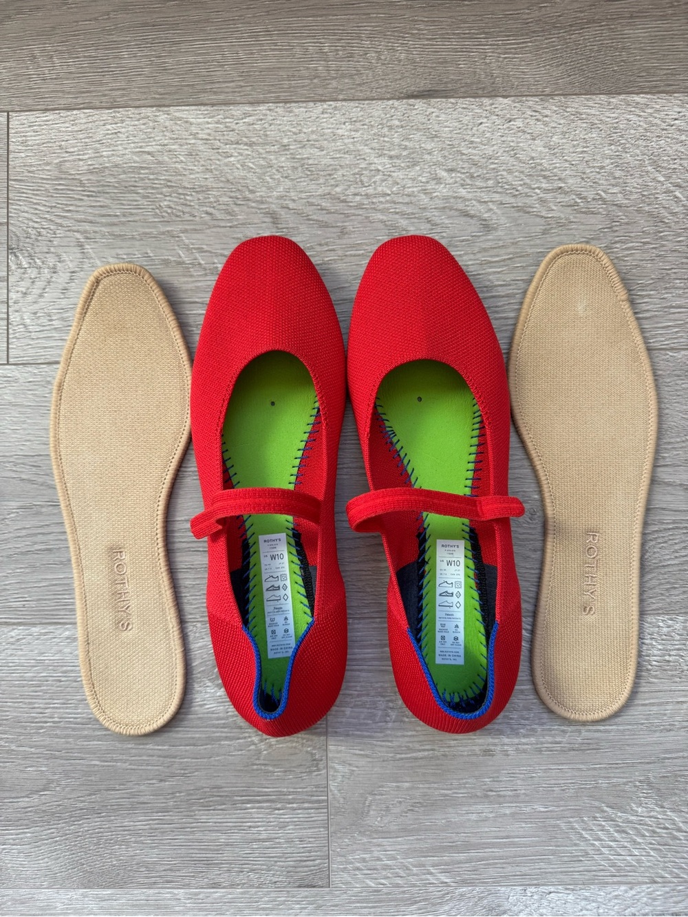 Rothy’s The Square Mary Jane in Lollipop Red Size 10 - Picture 8 of 11